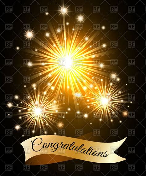 Festive Fireworks With Wording Congratulations Download Royalty Free