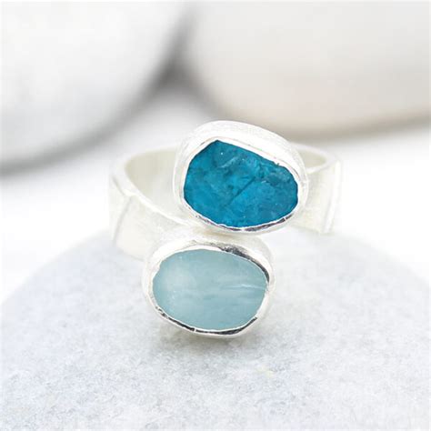 Designer Handmade Aquamarine Gemstone Rings By Poppy Jewellery