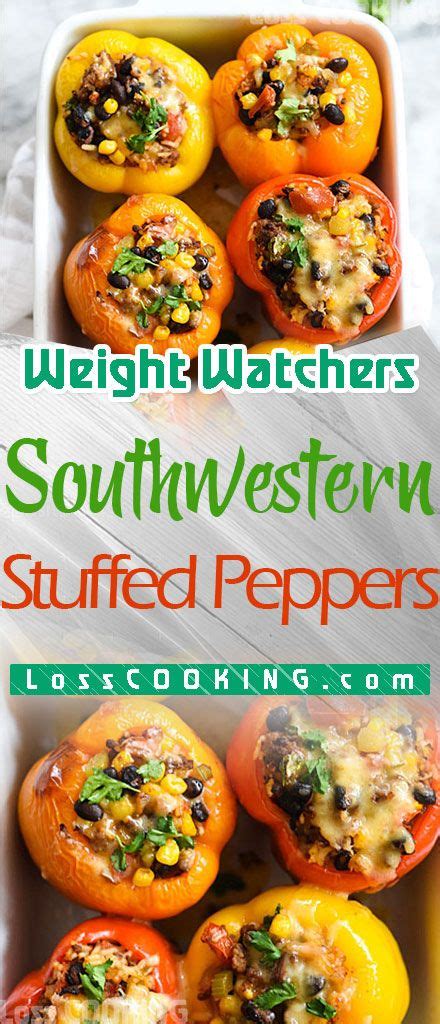 Weight Watchers Southwestern Stuffed Peppers In 2020 Stuffed Peppers Quick Healthy Meals