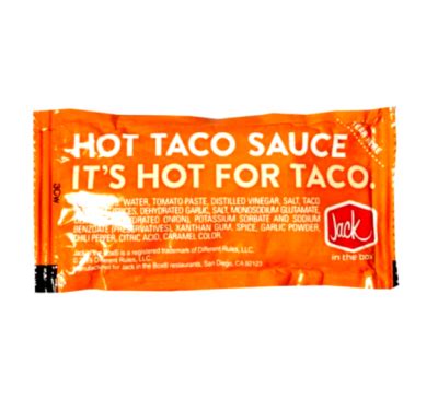 Jack in the Box Hot Taco Sauce Packets - Sauce&Toss