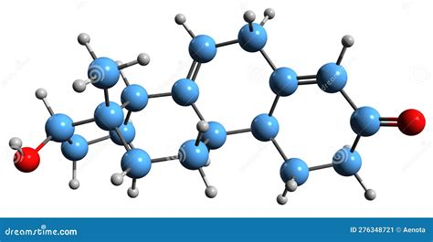 D Image Of Nandrolone Skeletal Formula Stock Illustration