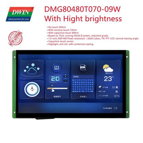 Dwin 7inch LCD New Module 800 480 RS232 HMI Industrial Grade