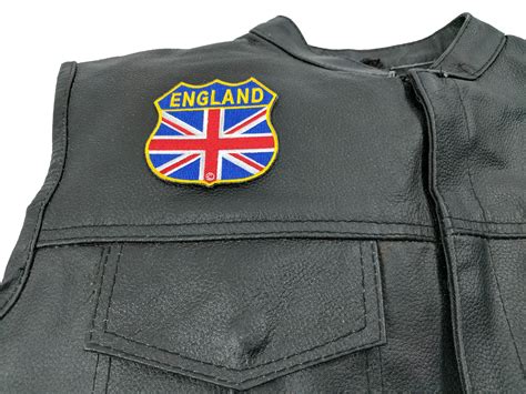 Iron On England Flag Shield Patch | Embroidered Patches by Ivamis Patches