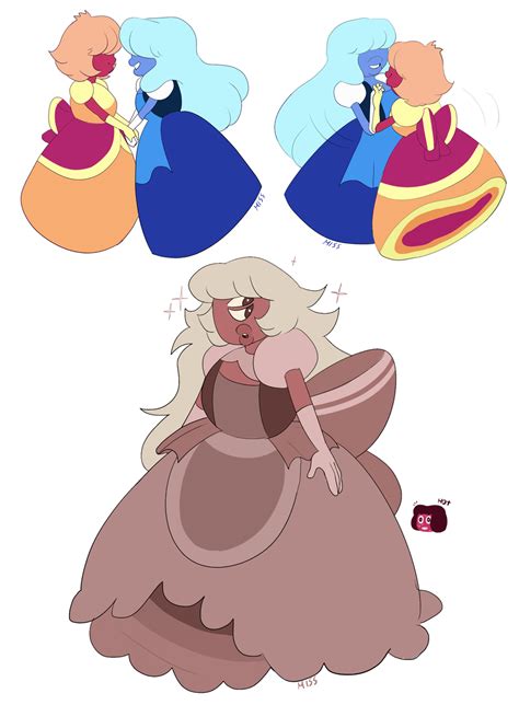 padparadscha + sapphire fusion by MissPolycysticOvary on DeviantArt