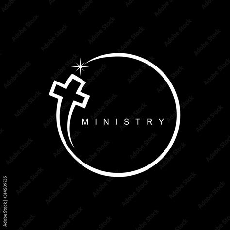 Cross Logo Design Vector Or Logo For Christian Church Stock Vector