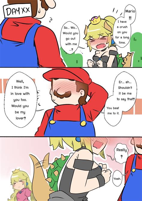 Princess Peach Mario And Bowsette Mario And 1 More Drawn By Sesield