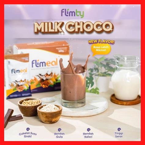 Jual Flimty Flimeal Cokelat Susu Milk Choco Meal Replacement Rasa