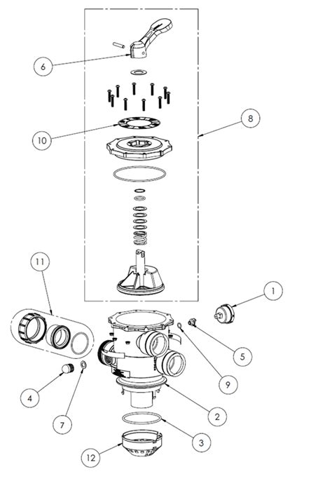 Pentair Multiport Valve Parts Diagram Pentair De Multiport V