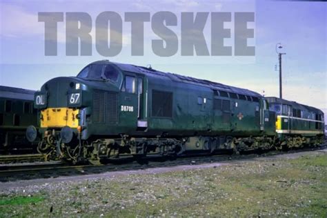 35mm Slide Br British Rail Diesel Loco Class 37 D6706 Cambridge 1967