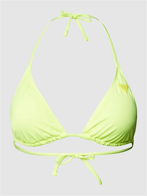 Guess Bikini Oberteil Mit Label Detail Neon Gelb Online Kaufen