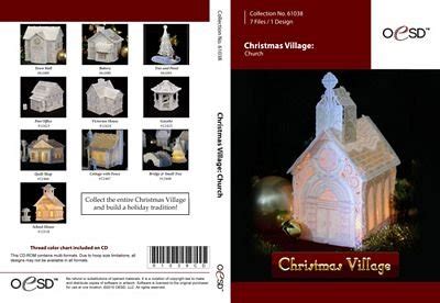 OESD Christmas Village Freestanding Lace Church CD - 61038