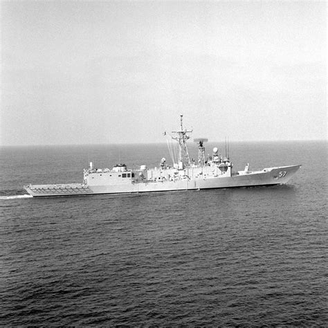 A Starboard Beam View Of The Guided Missile Frigate Reuben James Ffg