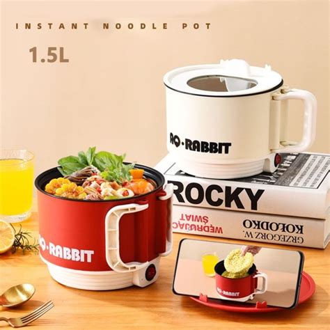 SELLYER Non Stick Foldable Electric Cooker Hot Pot With Folding Handle Electric Rice Cooker