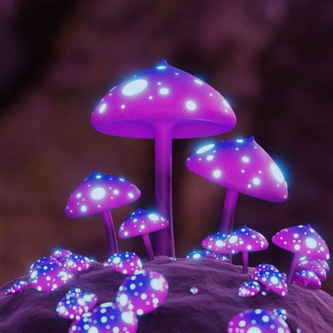 Glowing Mushroom 3D model | CGTrader