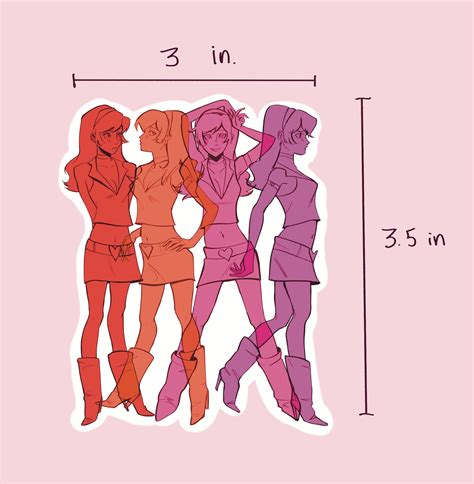 Honey Cutie Lesbian Flag Vinyl Sticker Etsy