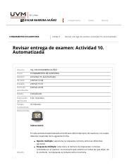 Revisar Entrega De Examen Actividad Automatizada Pdf Oscar