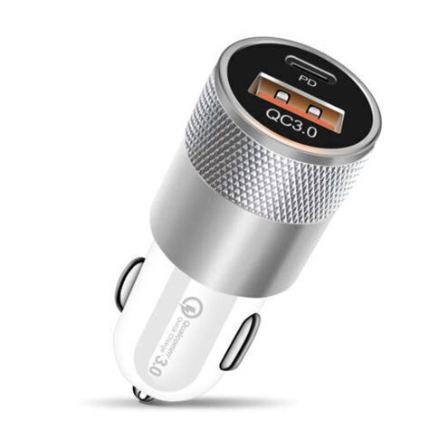 Fast Car Charger 2 Usb Port Type C Universal Socket Adapter For Iphone Samsung Ebay