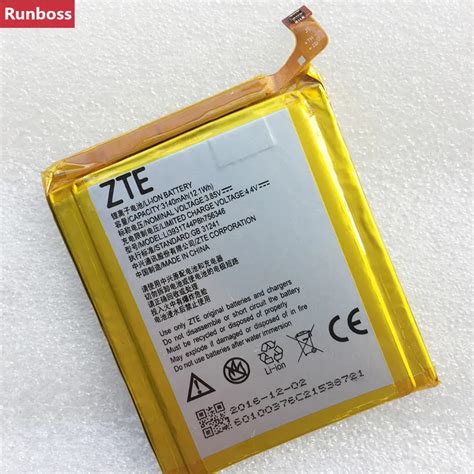 Original Li3931t44p8h756346 Battery 3140mah For Zte Axon 7 Battery 5