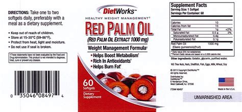 DietWorks Red Palm Oil - Windmill Vitamins