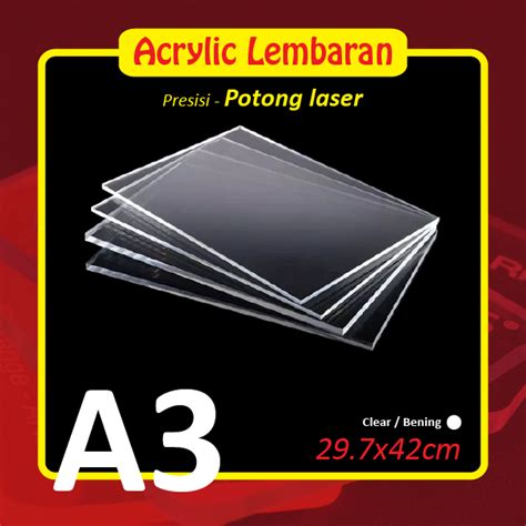 Jual Akrilik Lembaran A3 Clear Termurah Tokoakrilik