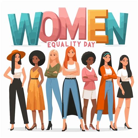 Premium Vector Womens Equality Day Flat Vector Illustration