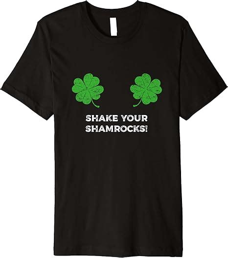 Irish Shamrock Boobs Shake Your Shamrocks Design Vintage