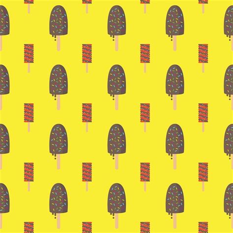 Premium Vector | Ice cream pattern background