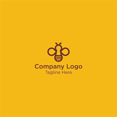 Logotipo De Abeja Simple Vector Premium