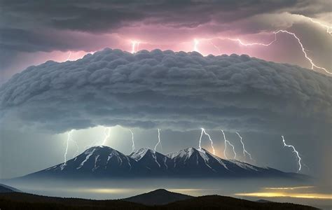 Thick black clouds flashed lightning in the sky 29509727 Stock Photo at ...