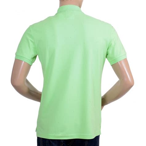 Armani Polo Shirt In Light Green With Embroidered Logo