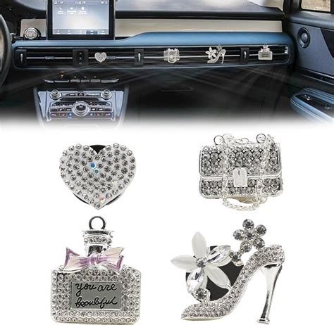 Car Air Freshener Car Air Vent Clip Charms 4pcs Bling Personalised Air