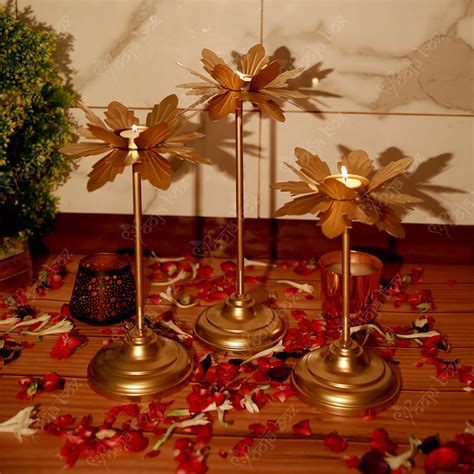 Decorative Floral Diya with Stand