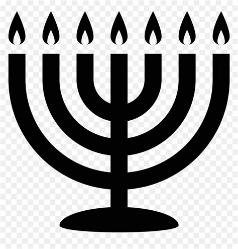 Menorah Clipart Png Png Image Menorah Black And White