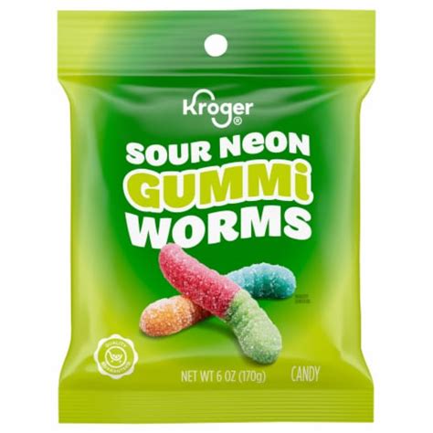 Kroger® Neon Sour Gummi Worms 6 Oz Fred Meyer