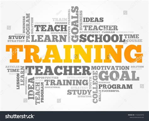 Training Word Cloud Collage Education Concept Stock Vector Royalty