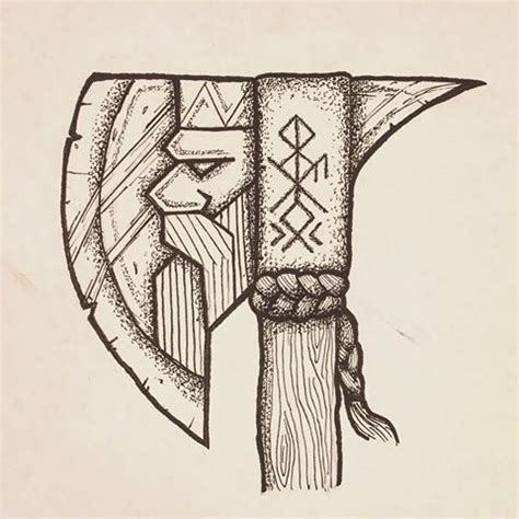 Viking Axe Drawing at PaintingValley.com | Explore collection of Viking Axe Drawing