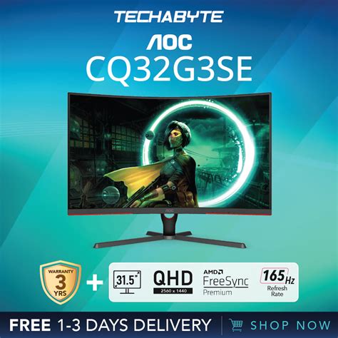 AOC CQ32G3SE 31 5 QHD 165 Hz 1ms MPRT FreeSync Premium VA