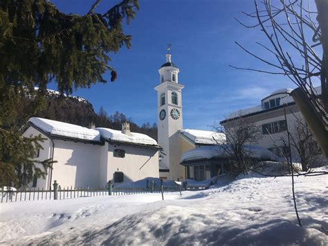 Offene Kirche Sils Sils Maria Winter In Engadin St Moritz