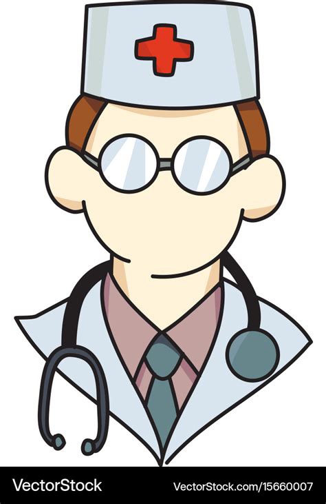 Cartoon image of doctor icon physician symbol Vector Image