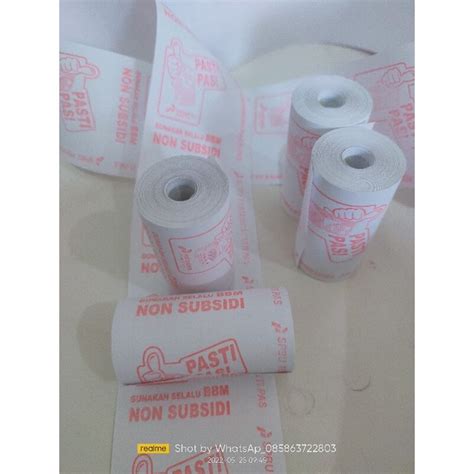 Jual Kertas Struk Kasir Thermal Logo Spbu Pasti Pas X Logo D