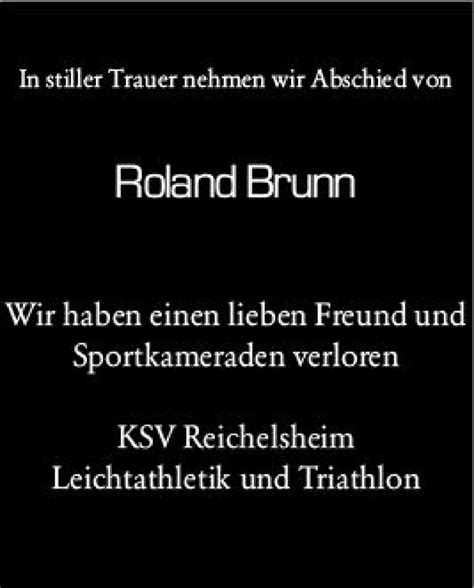 Traueranzeigen Von Roland Brunn Vrm Trauer De