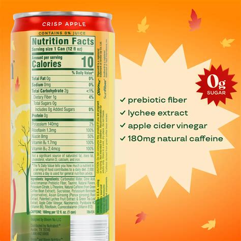 Bloom Zero Sugar Sparkling Energy Drink - Crisp Apple - Shop Sports ...