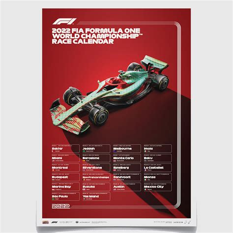 2022 Formula 1 Race Calendar - F1 Collection | Fuel For Fans