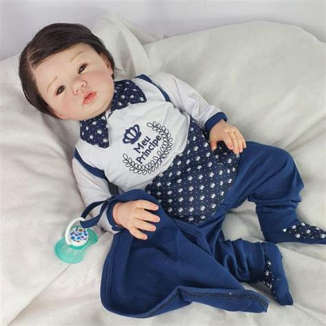 Bebe Reborn Menino Com Cabelo - Bebê Reborn Menino Recém Nascido Cabelo Fio a Fio - Mundo Azul e Rosa ...