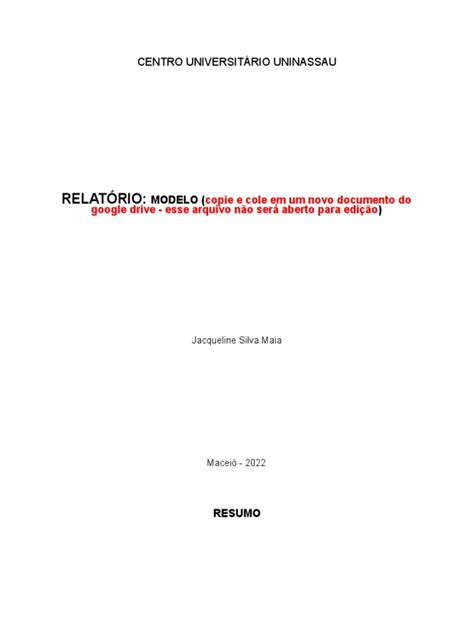 Modelo Trabalho Acadêmico - ABNT | PDF