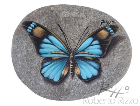 Painting Acrylic ROCK PAINTED BUTTERFLY etna.com.pe