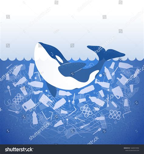 Stop Ocean Plastic Pollution Ecological Poster Vector Có Sẵn Miễn Phí