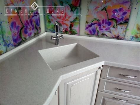 Столешница из акрилового камня на заказ / KLEN54.RU