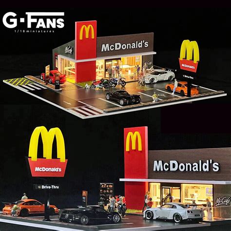 G Fans Assemble Diorama Led Lighting Fast Food W Parking Lot