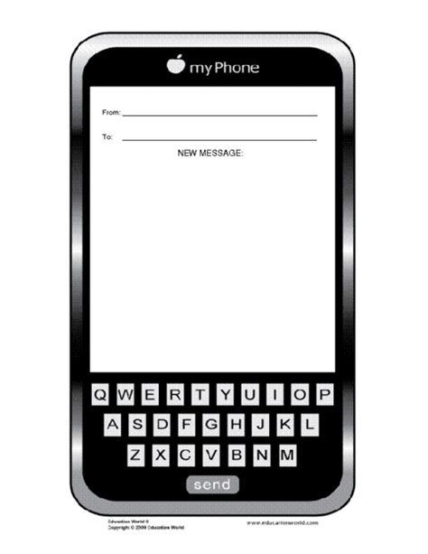 Cell Phone Template Printable